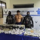 El detenido y las evidencias fueron presentados en una rueda de prensa, en el distrito Pascuales.