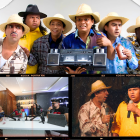 El elenco se reunió en una oficina para hacer la transmisión.