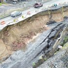 Un gran socavón se registró en Manabí.