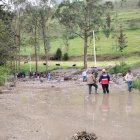 Un aluvión afectó Alausí este 12 de abril.