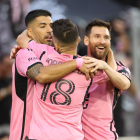 Luis Suárez (i) se volvió a juntar con Jordi Alba y Lionel Messi en Inter Miami. Antes jugaron en FC Barcelona