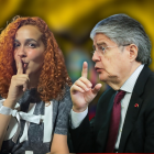 Alondra Santiago y Guillermo Lasso, en polémica.