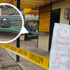 El macabro paquete habría sido dejado en horas de la madrugada.