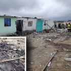 El incendio arrasó con un taller de pirotecnia artesanal en San Felipe.