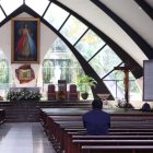 En el santuario, ubicado en el kilómetro 26 de la vía a la Costa, iniciado la jornada festiva en honor al Señor de la Divina Misericordia.