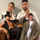 Alejandra Jaramilo y Beta Mejía son pareja. Johann Vera (izq.) y Roberto Manrique se rieron por un comentario de ella.