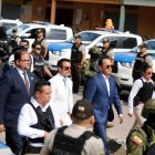 El presidente asistió junto con el ministro del Interior a un evento oficial en El Oro.