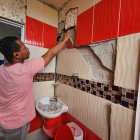 En otras casas quedaron cuarteaduras que afectaron gravemente las estructuras.