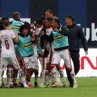 Deportivo Cuenca y la fiesta de su gol al ganarle 1-0 a Vinotinto.