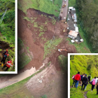 La vía E-491 Chimbo-Guaranda, en el sector El Tejar, permanece cerrada.