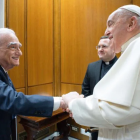 Una de las entrevistas inéditas entre el Papa Francisco y Martin Scorsese, que formarán parte de un documental.