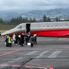La banda de rock Scorpions aterrizó en un avión privado en Tababela.
