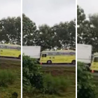 Un bus de Barcelona SC tuvo un choque en vía Naranjal - Machala.