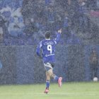 Facundo Castelli celebró su segundo gol con el Bombillo en la temporada 2025.