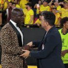 Segundo Castillo y Marcelo Gallardo se saludaron previo al duelo de Barcelona contra River Plate