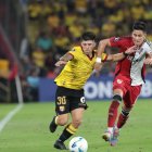 El atacante Braian Oyola ingresó en la etapa de complemento ante River Plate.