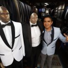 En este local colocaron el rostro de Segundo Castillo en los maniquíes para llamar a los clientes.