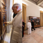 El Papa León XIV en el Palacio Apostólico.