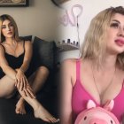 En la imagen de la derecha está Valeria Márquez segundos antes de ser asesinada.