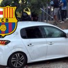 Un vehículo Peugeot blanco embistió a una multitud, fuera del RCDE Stadium.
