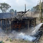 Así quedó la vivienda incendiada por el condenado en Atacames.