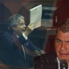 Guillermo Lasso durante su juicio político en la Asamblea Nacional.