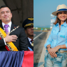 Daniel Noboa fue posesionado este 24 de mayo. La prefecta del Guayas reaccionó.