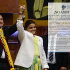 La Revolución Ciudadana emitió un comunicado justificando su ausencia.