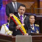 Daniel Noboa dio un discurso de 20 minutos.