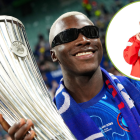 Moisés Caicedo celebró tras ganar la Conference League