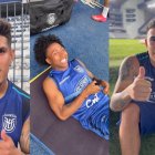 Piero Hincapié, Angelo Preciado y Kendry Páez entrenan en Guayaquil.