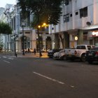 En este sector del centro de Guayaquil hubo uno pelea entre uniformados.