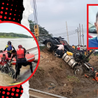 Tras el rescate de un cabezal y de una moto que estaban en el río desde que se desplomó el puente, esperan que se localice a Freddy Castro.