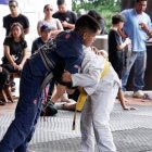 Durante el evento se realizó un torneo de jiu jitsu para niños.