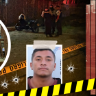 En el ingreso a la vivienda, junto al cerramiento de caña, quedó el cuerpo.