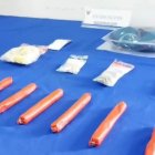 La droga y los explosivos fueron ingresados a las bodegas de evidencia de la Policía Nacional.