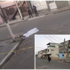 El servidor policial quedó tendido en una esquina.