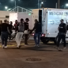 Punto donde la mujer fue asesinada minutos después de salir libre bajo medidas sustitutivas.