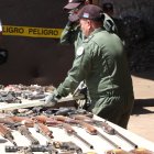 La mayoría de las armas destruidas fueron incautadas a grupos criminales.