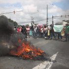 Así ocurrió la manifestación en la entrada de Chongón este 4 de julio de 2025.