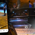 El automotor fue atacado cerca del puente de Río de Oro y quedó en un callejón.