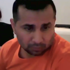 Alias Fito, conectado por videollamada para su audiencia de extradición.