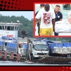 Los cuerpos fueron trasladados a la morgue de Criminalística. El capitán de la embarcación ayudó a retirar los cadáveres de los guardias.