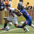 Moisés Caicedo con el Chelsea en la final del Mundial de Clubes.