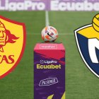 Aucas y El Nacional se enfrentan en el estadio Bellavista de Ambato.