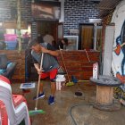 La sangre fue removida del billar, establecimiento en el que sucedió la masacre, pocos minutos después del ataque.