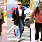 Kathya Mendoza, Manoly Baquerizo y Karem Flores como si estuvieran en una pasarella.