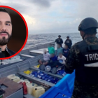 Por medio de su cuenta de X, Bukele dio la noticia sobre la pequeña embarcación que contenía cocaína