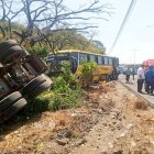 El incidente se produjo en el sentido norte - sur de la vía.