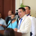 Así vistió Daniel Noboa en la sesión solemne del Gobierno por los 490 de fundación de Guayaquil.